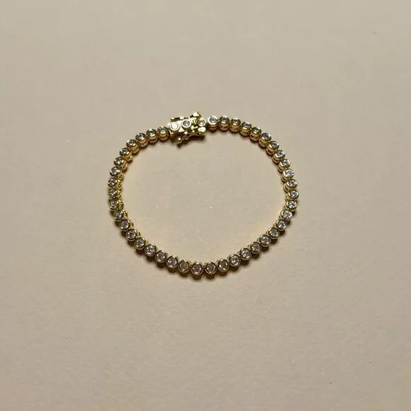 Gold Tennis Bracelet #1942 - Picture 2 of 5